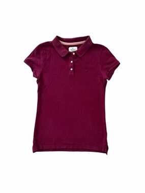 Y2K American Eagle burgundy polo shirt